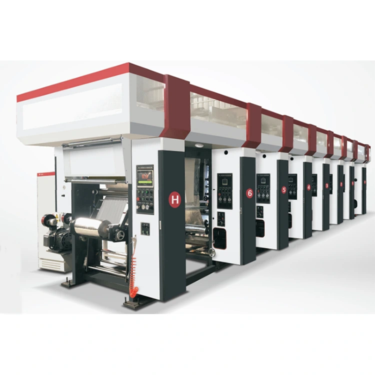 3-12 kolorów skomputeryzowana automatyczna maszyna do druku rotograwiurowego z trzema silnikami wektorowymi