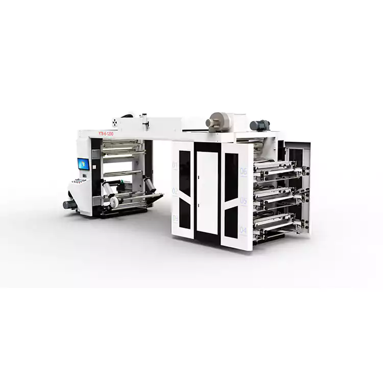 Szybka drukarka fleksograficzna Maszyna drukarska typu stos z wieloma kolorami torebek plastikowych